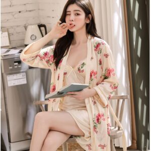 Honeymoon Nighty Night Dress for Women Night Dress Cream color For Women