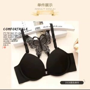 Front Closed Butterfly Push up Bra Women Sexy Bra in Lace design Bra Black