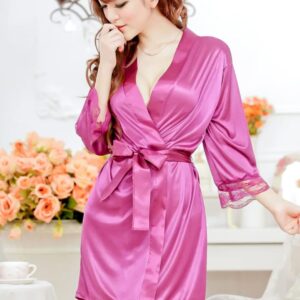 Sexy Satin Night Dress Purple