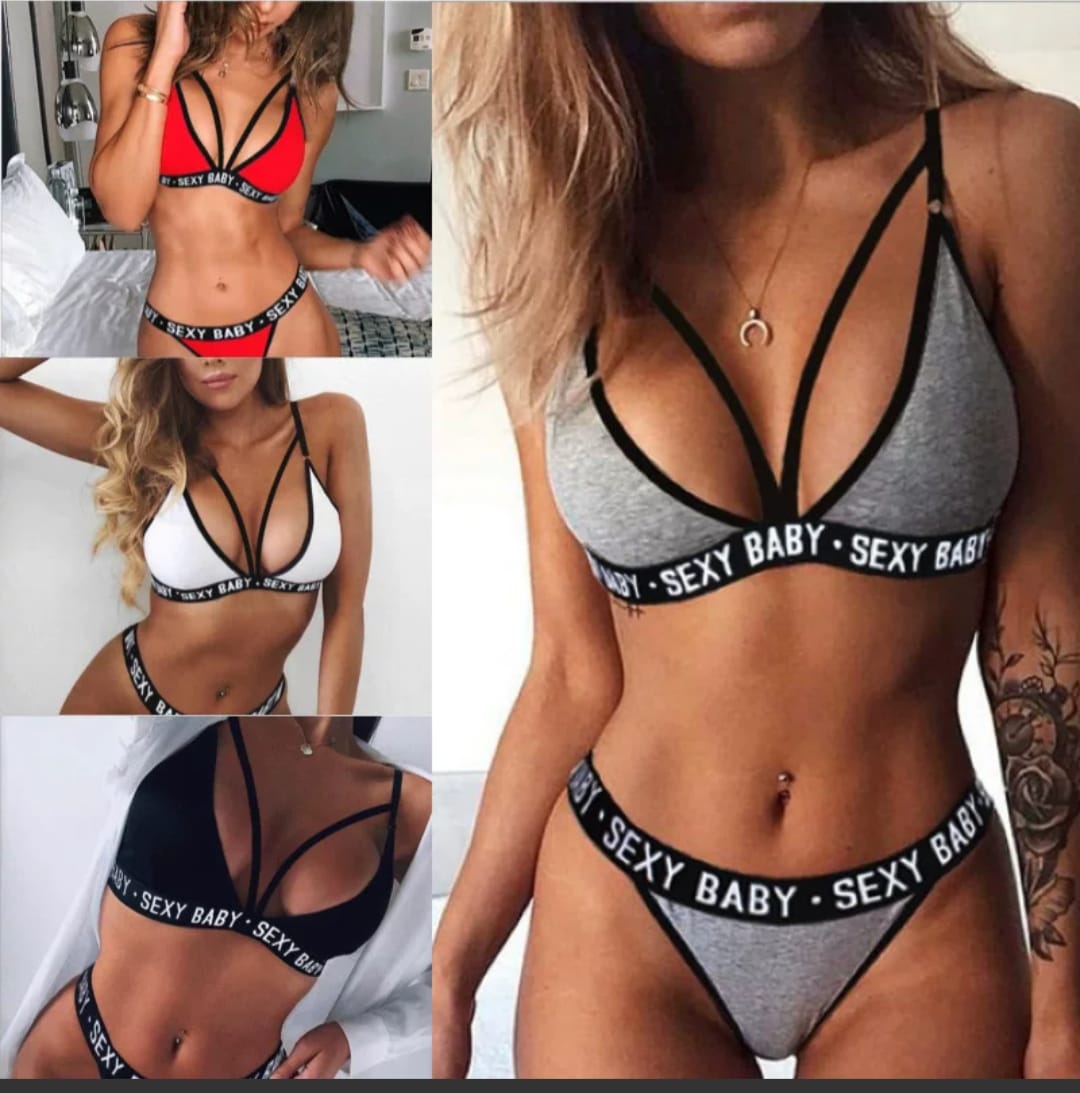 Women Sexy Cross Strap Bikini Set - Image 2