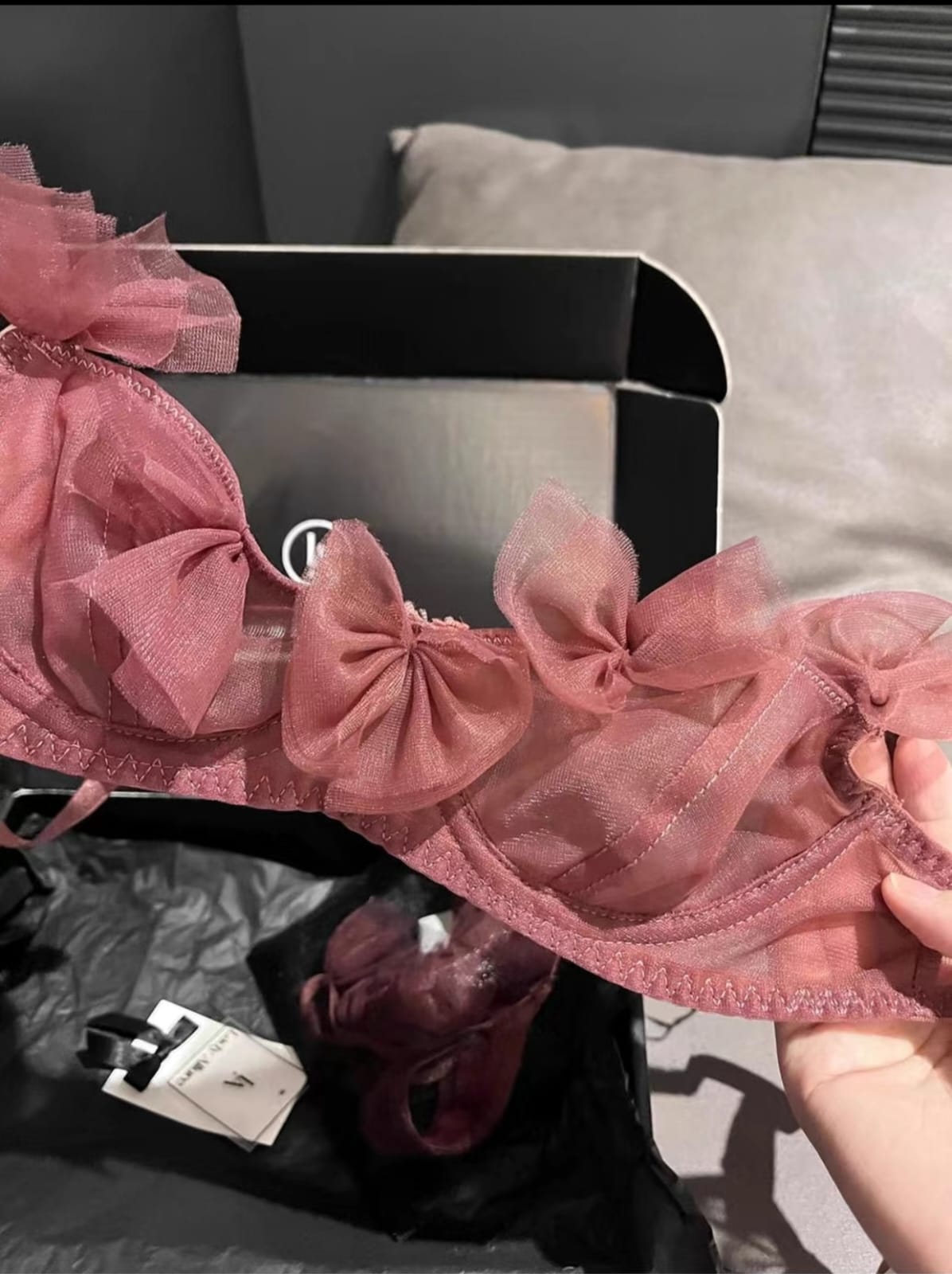 Elegant floral bow bra - Image 4