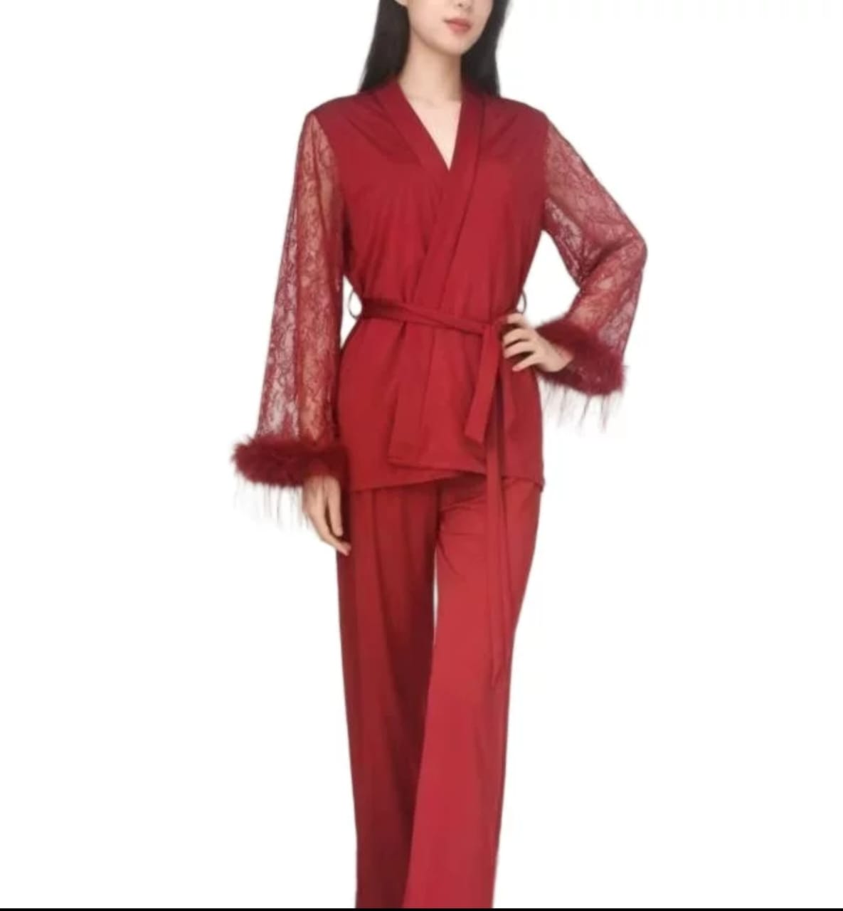 Luxury Lace Sleeve Lounge Set - Image 13