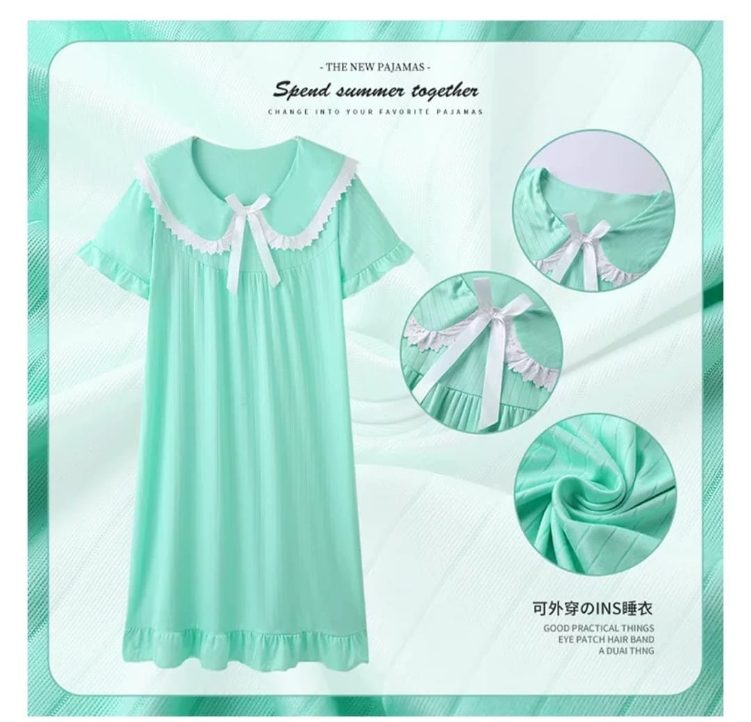 Princess Style Cotton Nightgown for Girls - Image 4