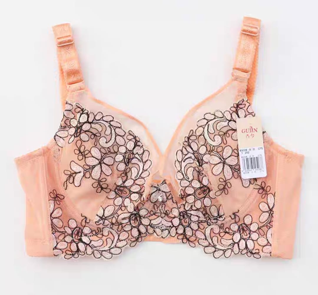 Elegant Floral Embroidered Push-Up Bra - Image 20