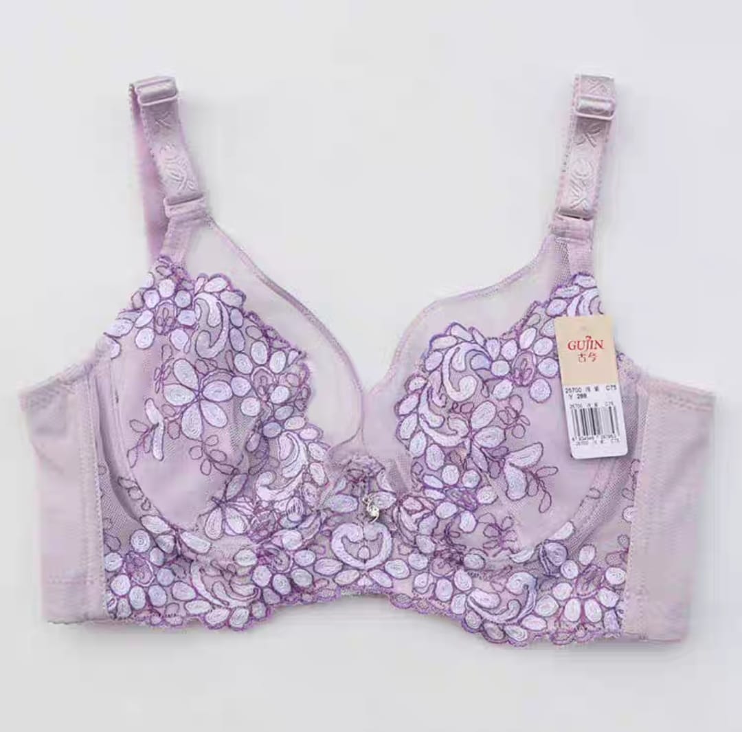 Elegant Floral Embroidered Push-Up Bra - Image 14