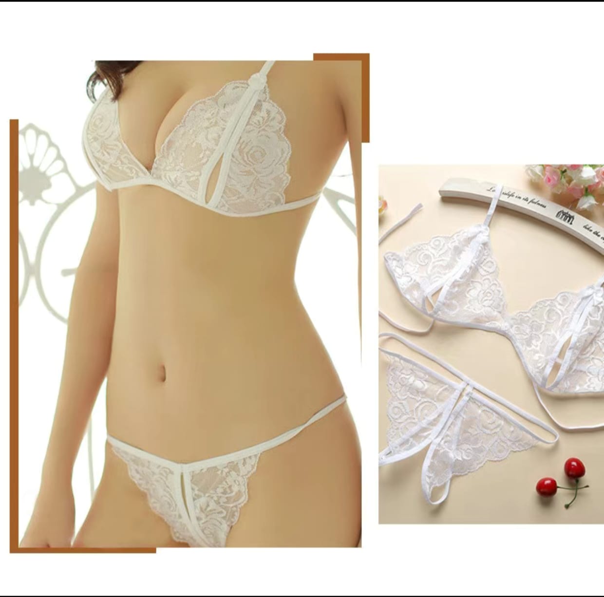 Lace Bikini Lingerie Set\ Soft Mesh Bralette & Strappy Panty - Image 27
