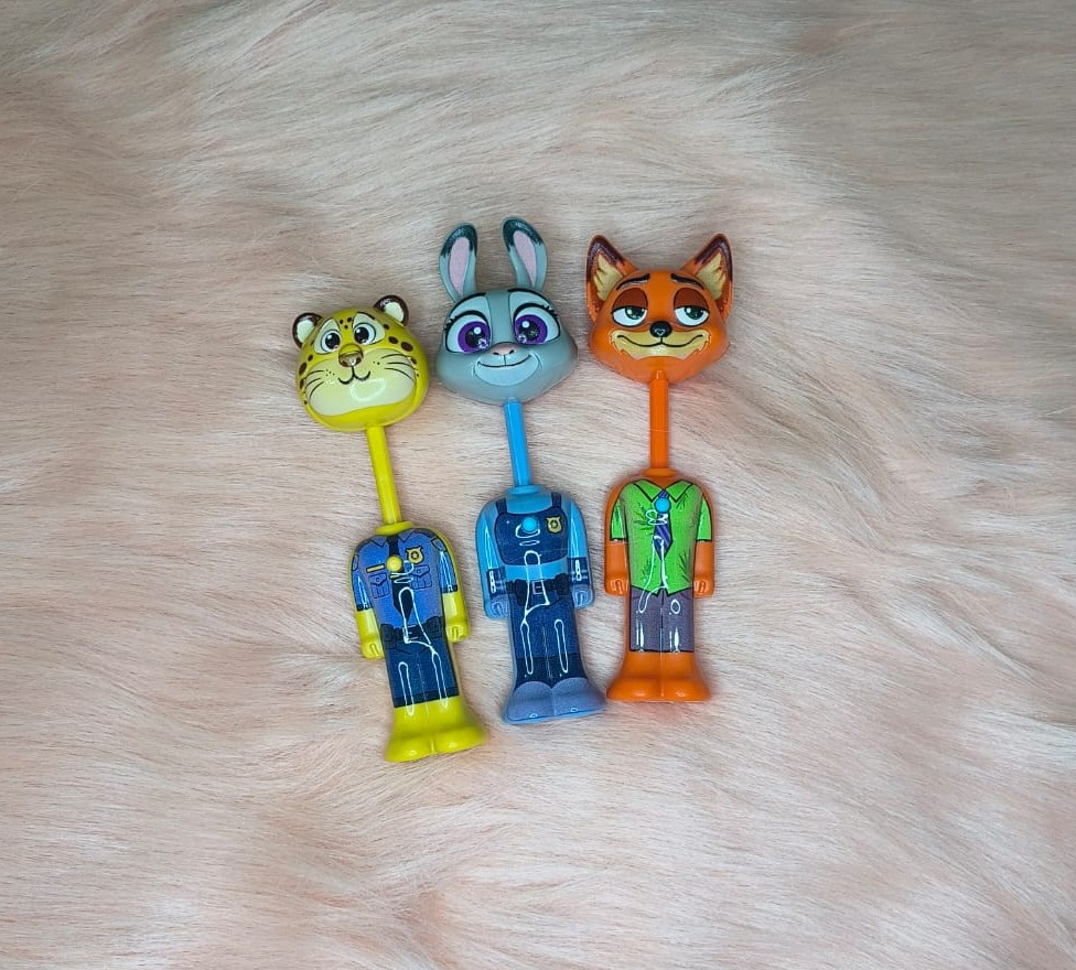 Disney Zootopia Kids Retractable Toothbrush 3 Pcs Combo Set | Cartoon Pop-Up Portable Toothbrush with Protective Cap - Image 4