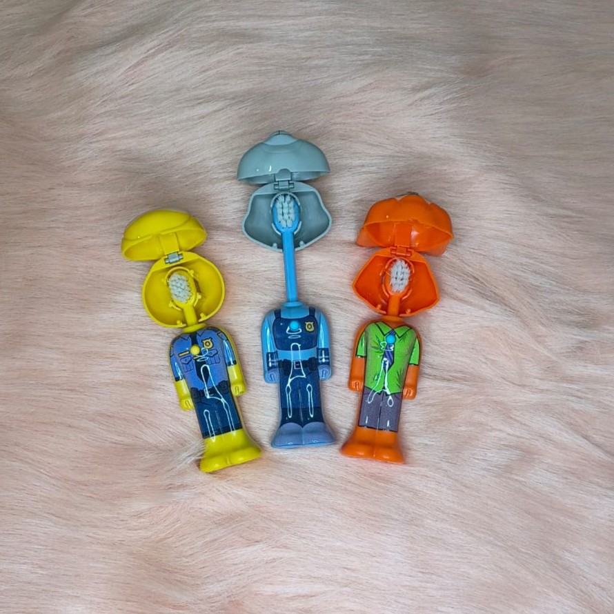Disney Zootopia Kids Retractable Toothbrush 3 Pcs Combo Set | Cartoon Pop-Up Portable Toothbrush with Protective Cap - Image 5
