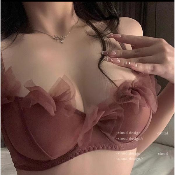 Net bra, Floral bra, Elegant mesh bra