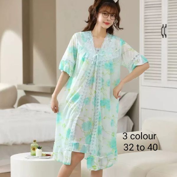 soft satin nighty, comfortable sleepwear, silky nightdress, women home wear