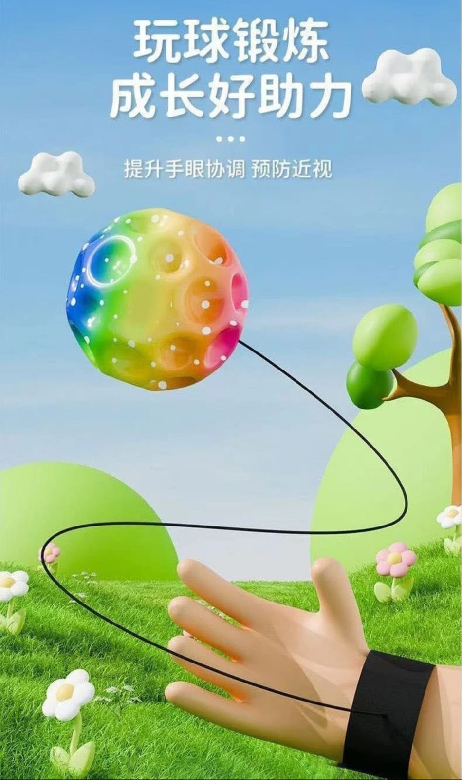 Kids Ball with Elastic Hand Band – Soft Catch & Throw Ball Toy for Indoor & Outdoor Play - Image 6