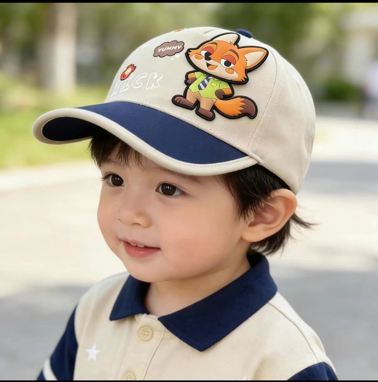 Kids 3D Moving Cartoon Character Cap – Adjustable Baby & Toddler Sun Hat - Image 3