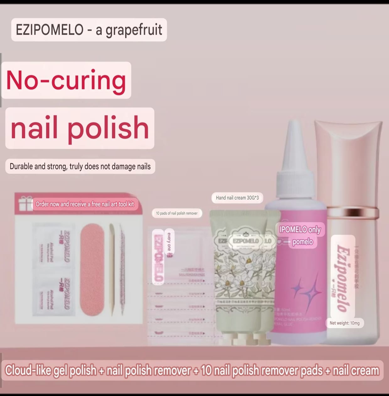 Damage-Free Press-On Nail Glue Kit | Strong Hold, Easy Removal | EZIPOMELO Cloud Glue Set - Image 3