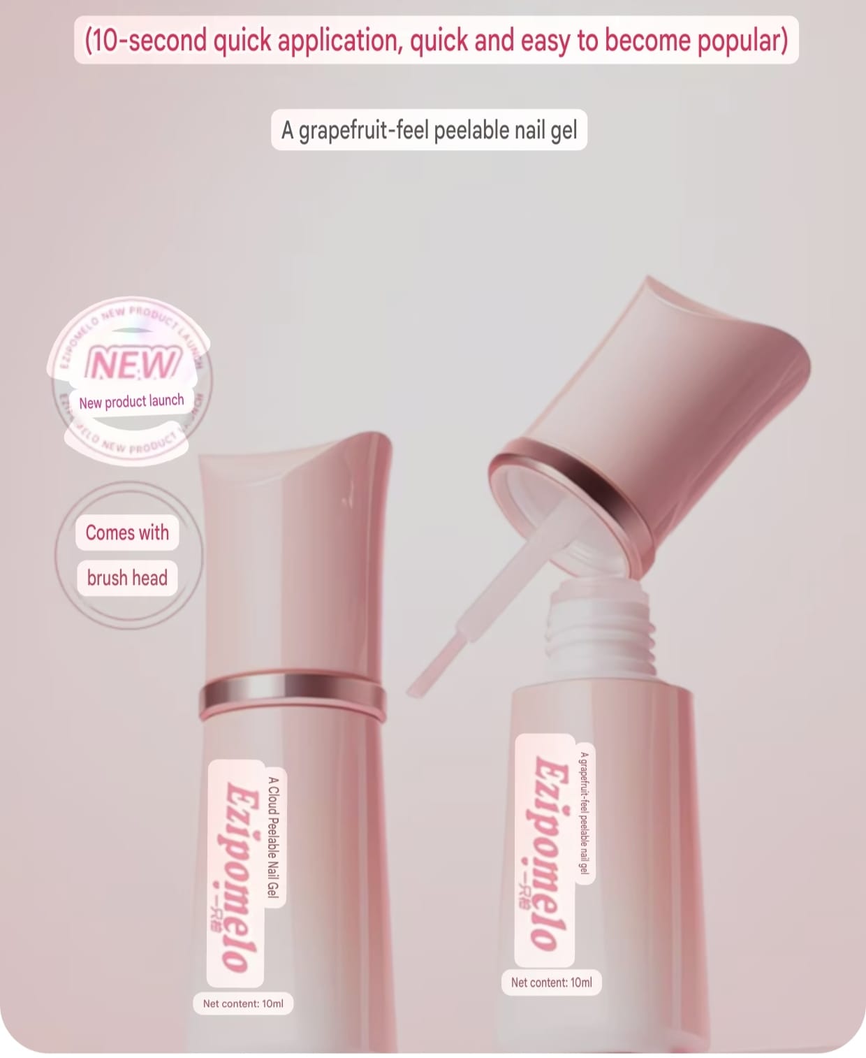 Damage-Free Press-On Nail Glue Kit | Strong Hold, Easy Removal | EZIPOMELO Cloud Glue Set - Image 5