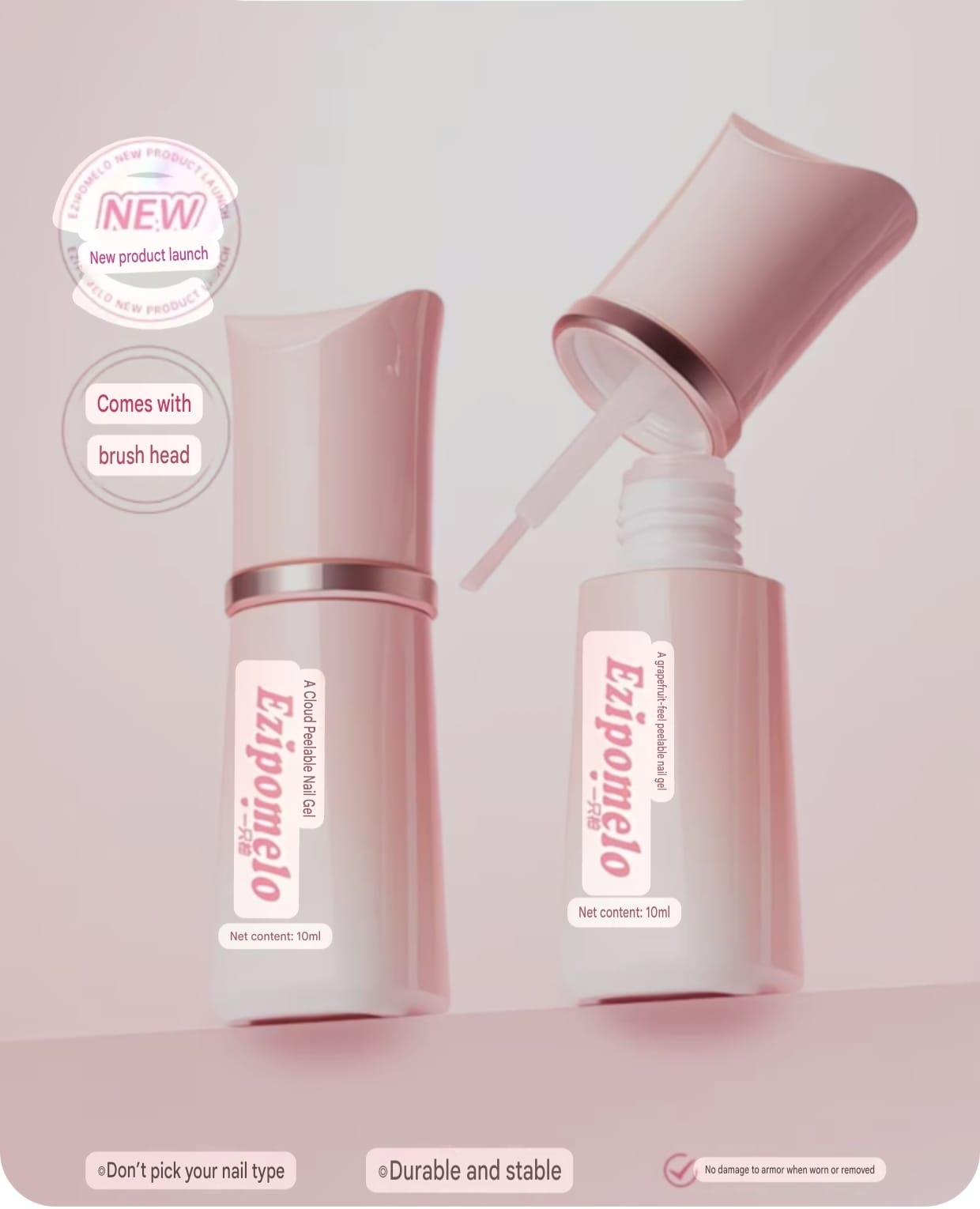 Damage-Free Press-On Nail Glue Kit | Strong Hold, Easy Removal | EZIPOMELO Cloud Glue Set - Image 11