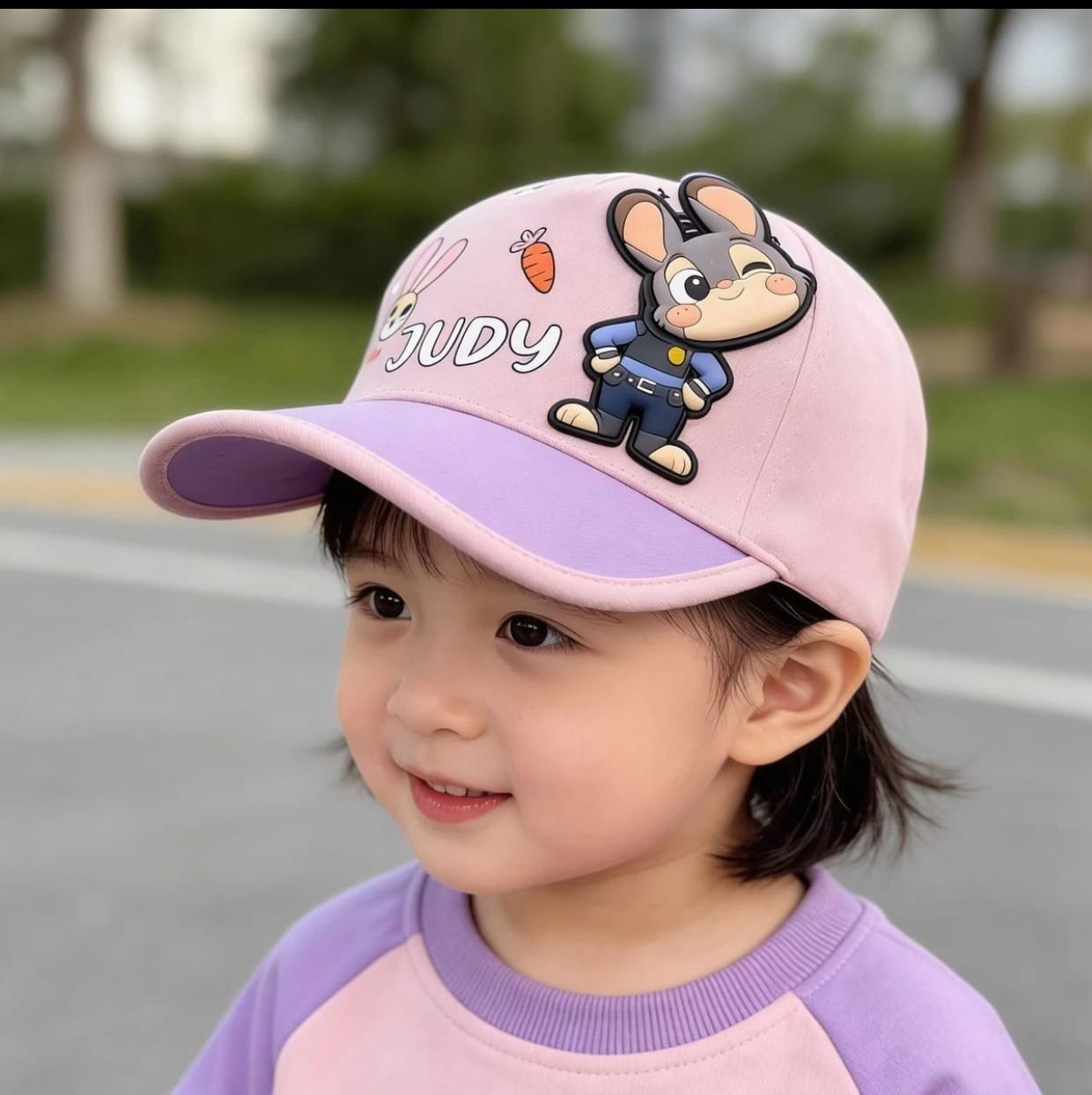 Kids 3D Moving Cartoon Character Cap – Adjustable Baby & Toddler Sun Hat - Image 3