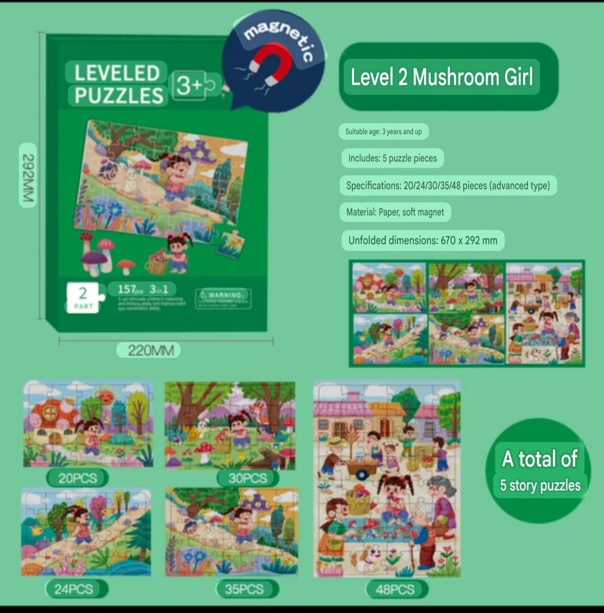 Magnetic Story Puzzle Book for Kids | Educational Leveled Puzzle 5+ - Image 5