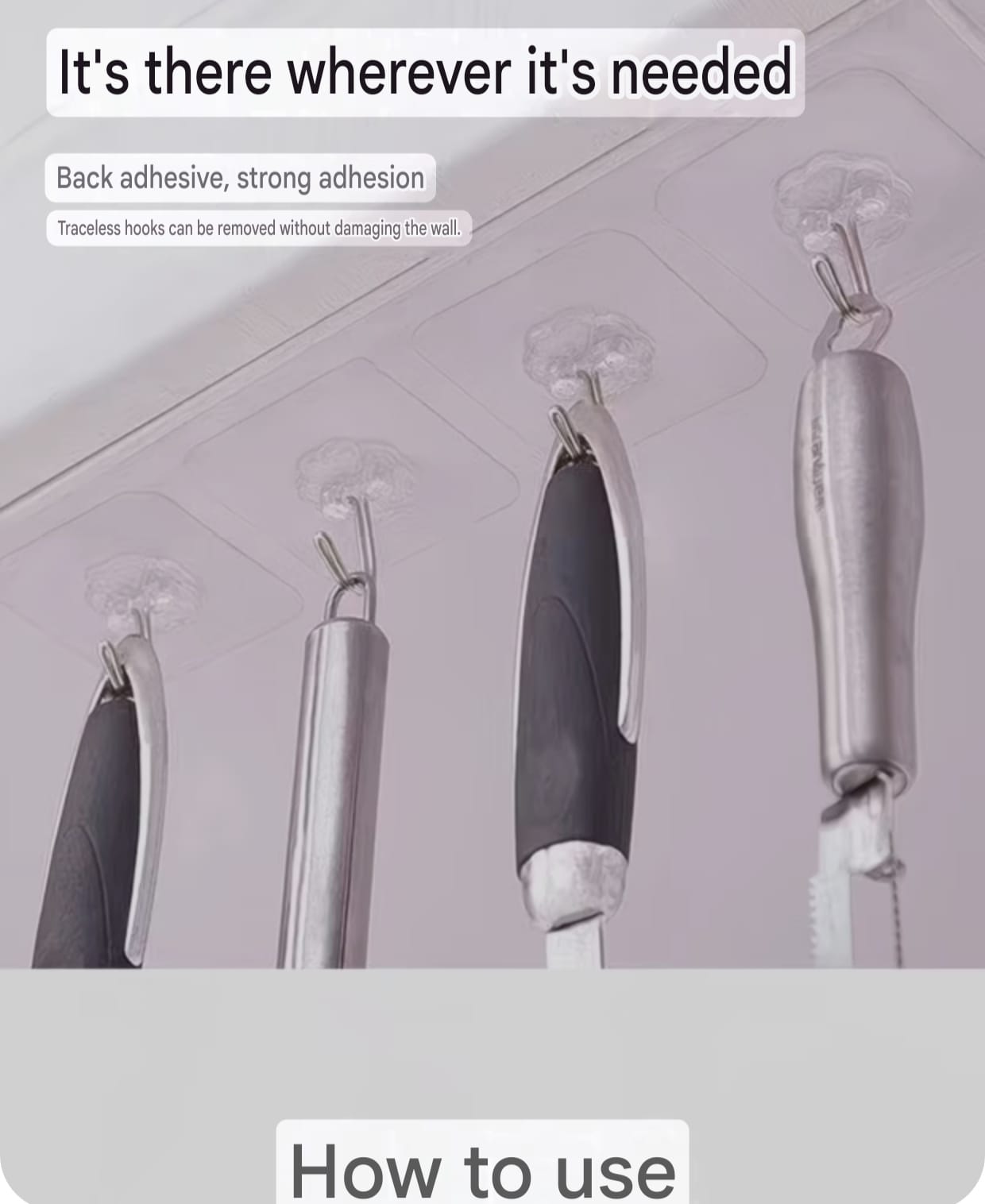 5KG Heavy Duty Self-Adhesive Waterproof Metal Wall Hook (20 pcs)| No-Drill Tile Wall Hanging Hook 20 Pcs Combo - Image 5