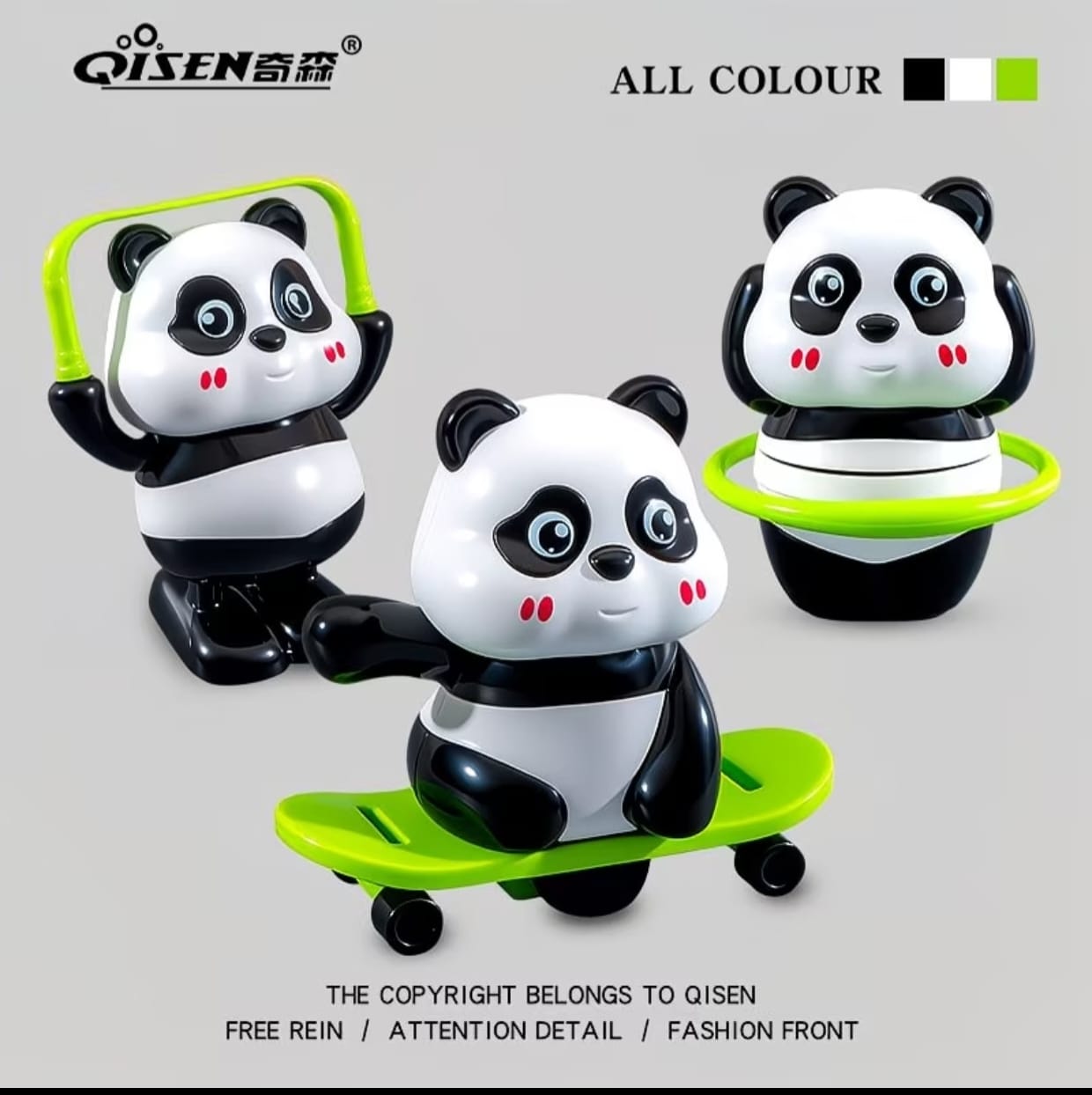 3 Pcs Panda Wind-Up Toy Combo – 3 Different Designs | No Battery Kids Friendly Toy - Image 3