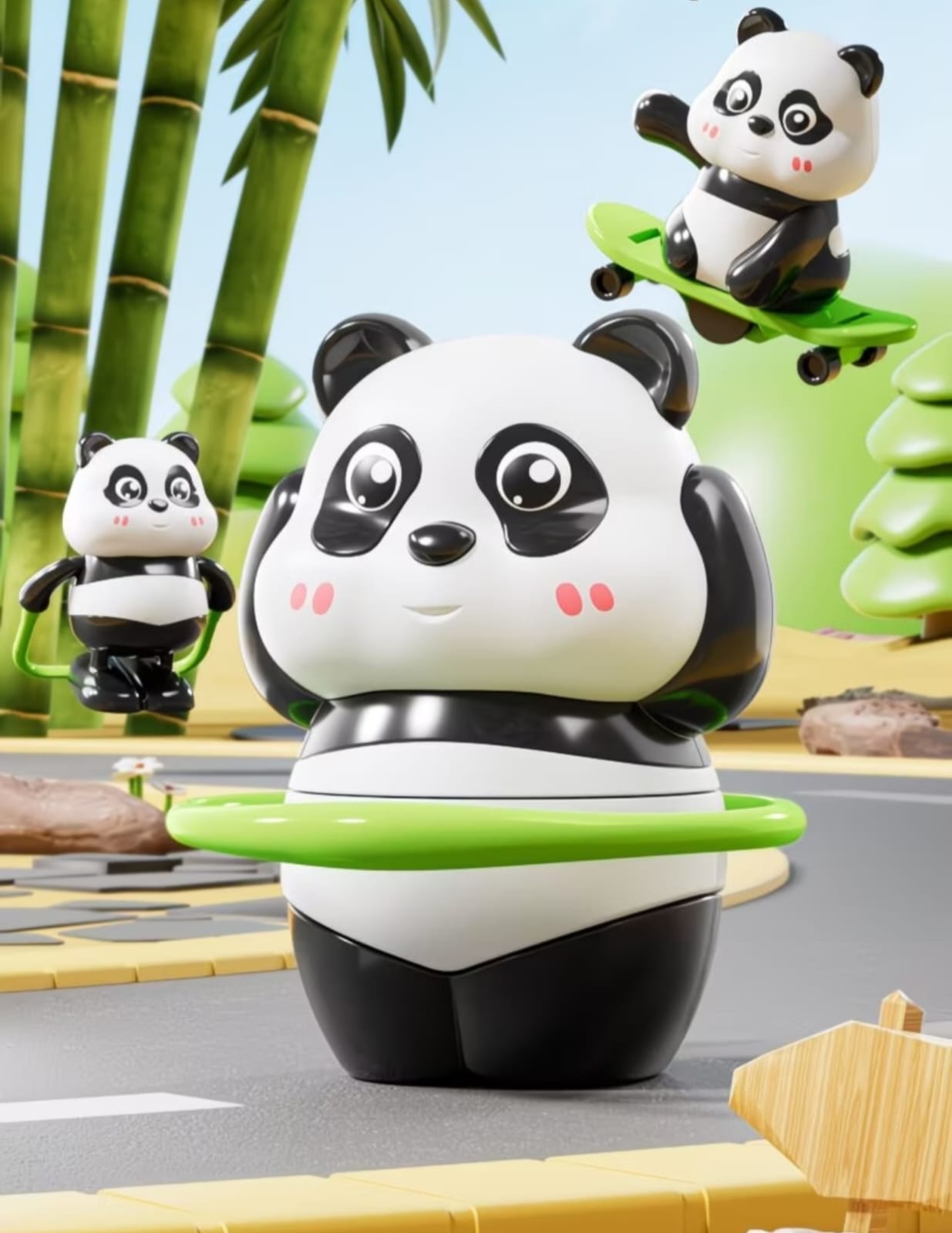 3 Pcs Panda Wind-Up Toy Combo – 3 Different Designs | No Battery Kids Friendly Toy - Image 17